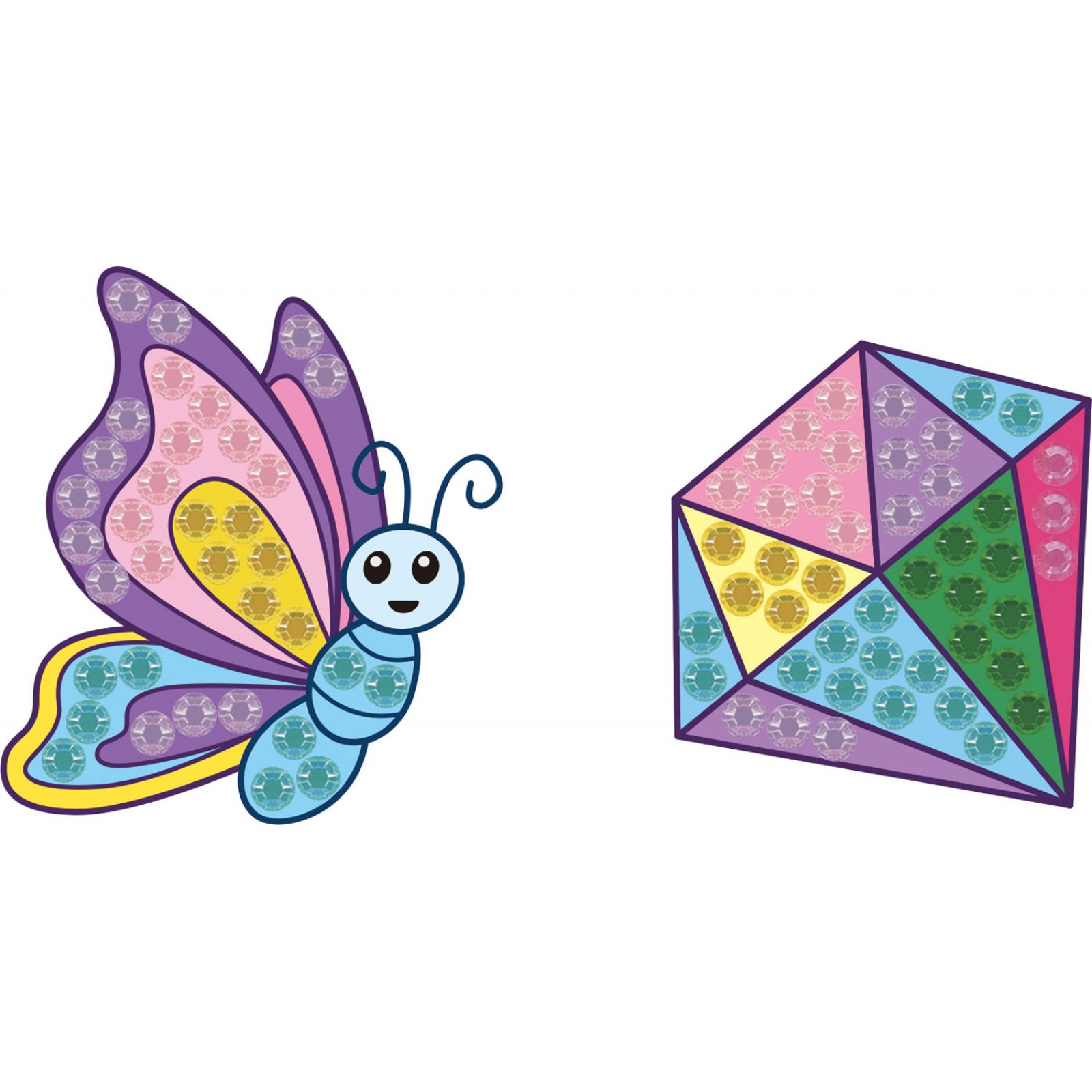 BIG DOTZ ® Stickers Pack 4 Butterfly Sparkle