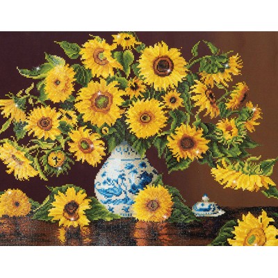 Sunflowers In A China Vase