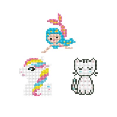 Sweet - Kitten - Mermaid - Pony - DOTZIES Stickers