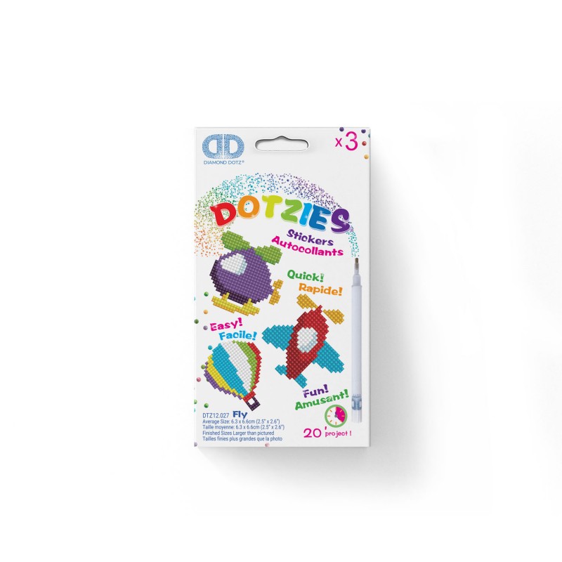 Fly - Hot Air Balloon - Plane - Helicopter - DOTZIES Stickers