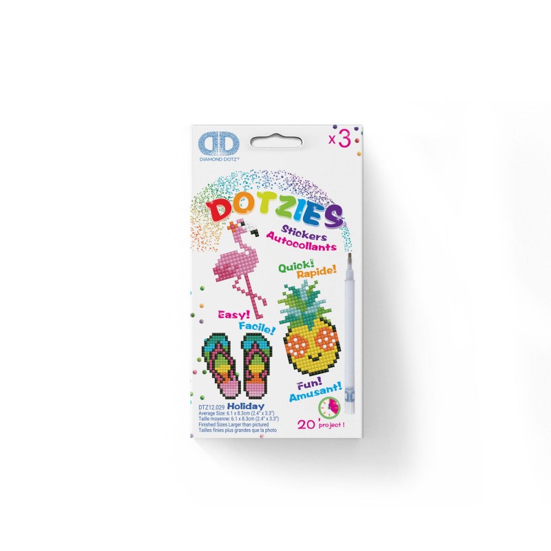 Holiday - Flamingo - Pineapple - Thongs - DOTZIES Stickers