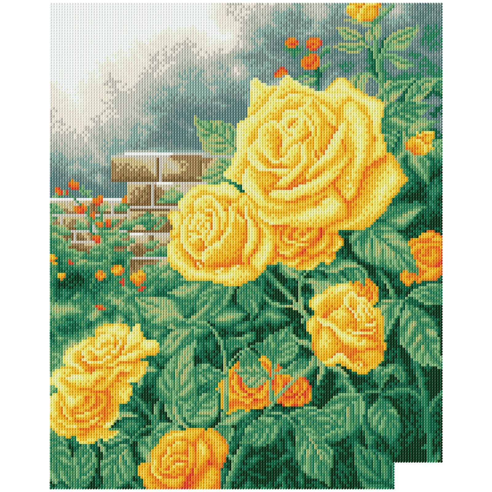 Diamond Dotz A Perfect Yellow Rose - 16.5" x 20.5"