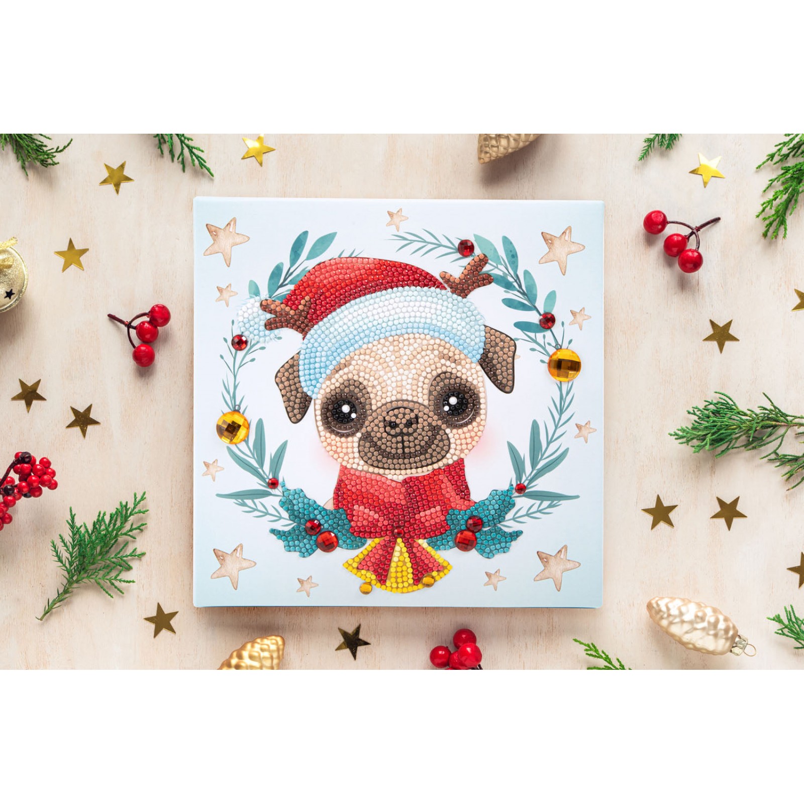Dotz Box Christmas Pug