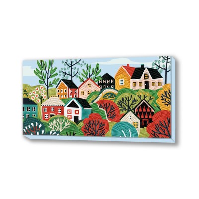 Diamond Dotz Decor Decorative Box Village Diamond Painting - 15.8" x 7.9"