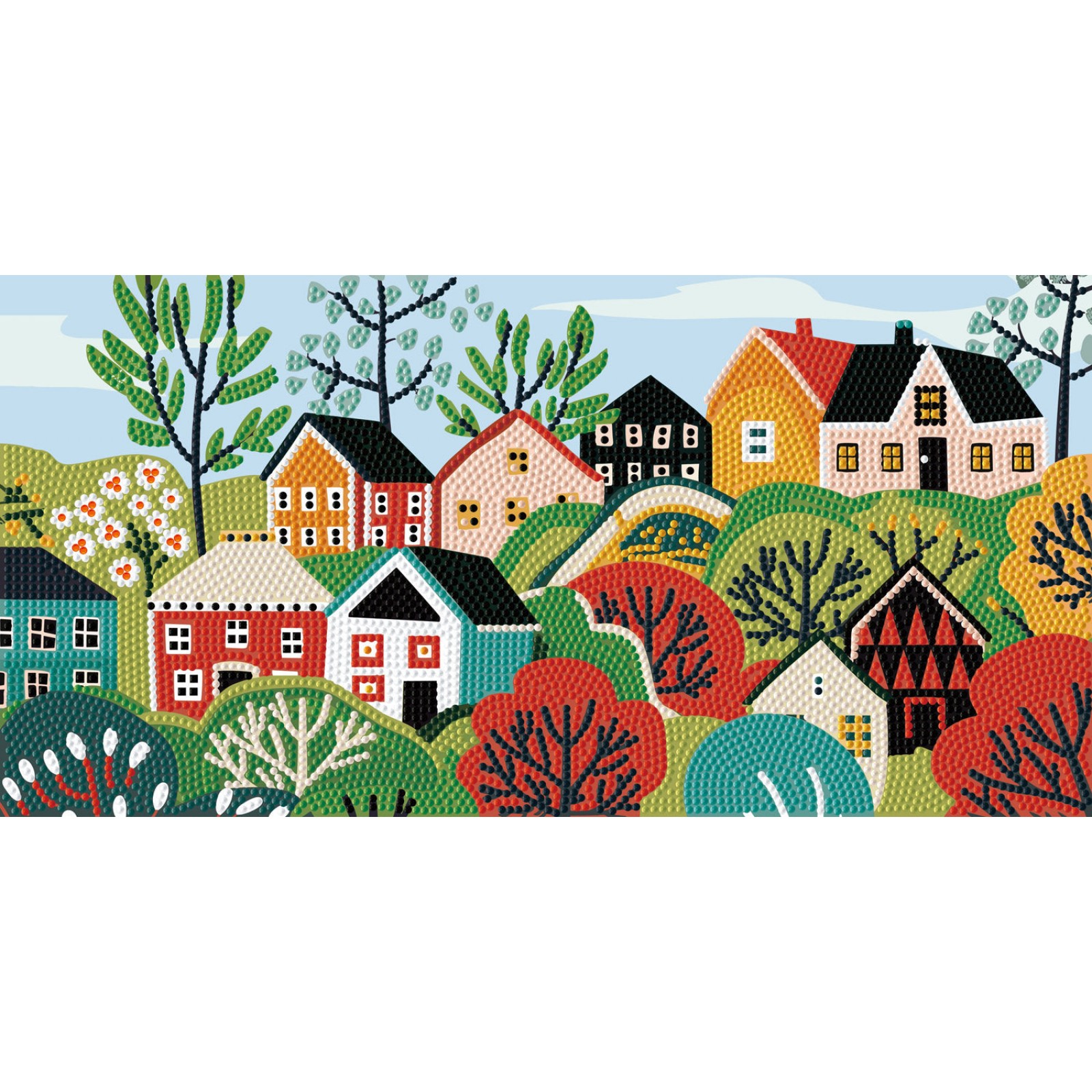 Diamond Dotz Decor Decorative Box Village Diamond Painting - 15.8" x 7.9"